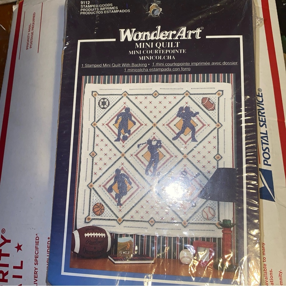 New stamped Mini Quilt to cross stitch